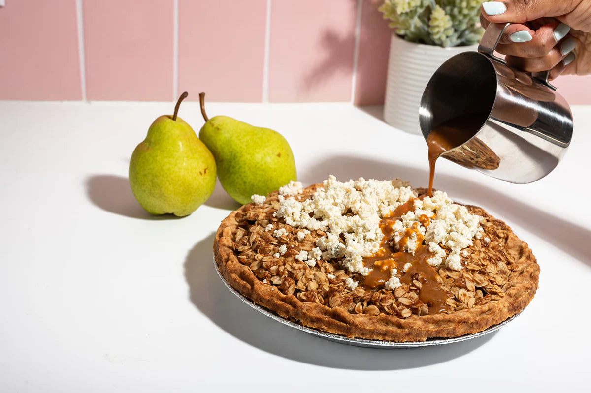Bleu Cheese Praline Pear Pie