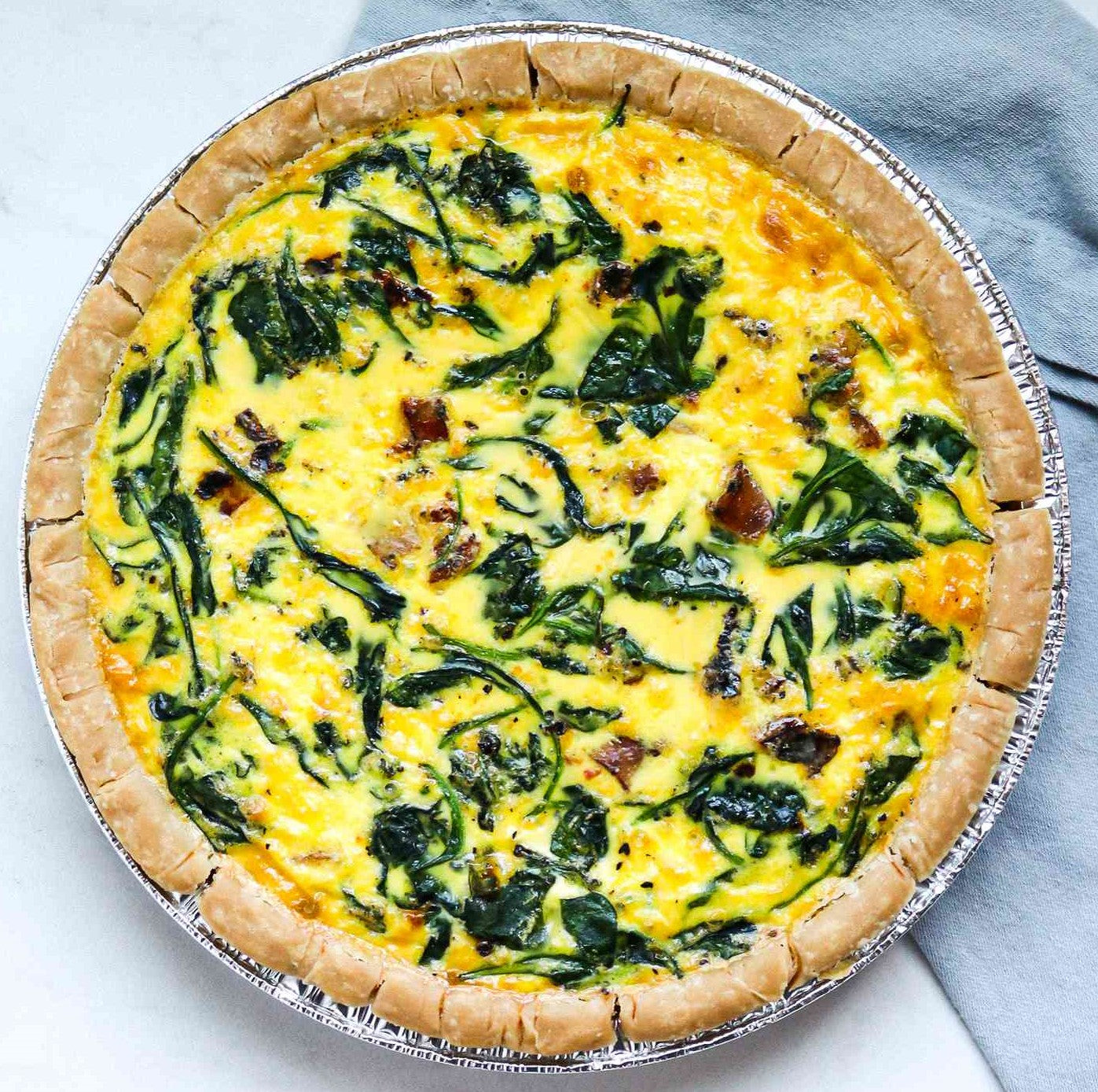 House Baked Quiche: Mixed Mushroom, Spinach & Gruyere