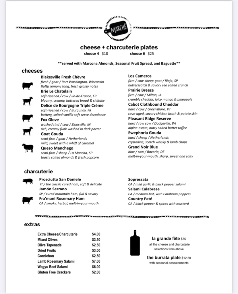 Cheese Plates and Sandwiches – Marché
