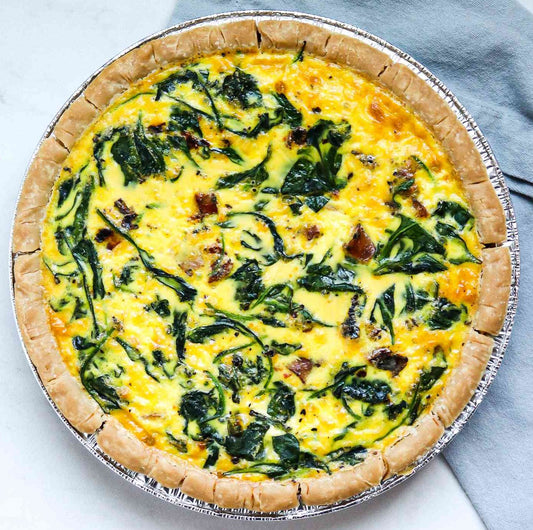 House Baked Quiche:  Mixed Mushroom, Spinach & Gruyere